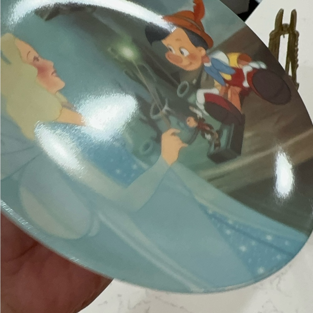 Disney Knowles Pinocchio #2 Pinocchio and the Blue Fairy Ceramic Plate Limited - Picture 6 of 17